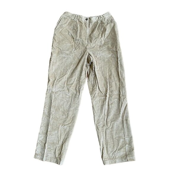 Appleseeds Beige Corduroy Womens Pants 12M High Waist Straight Leg - Picture 1 of 5